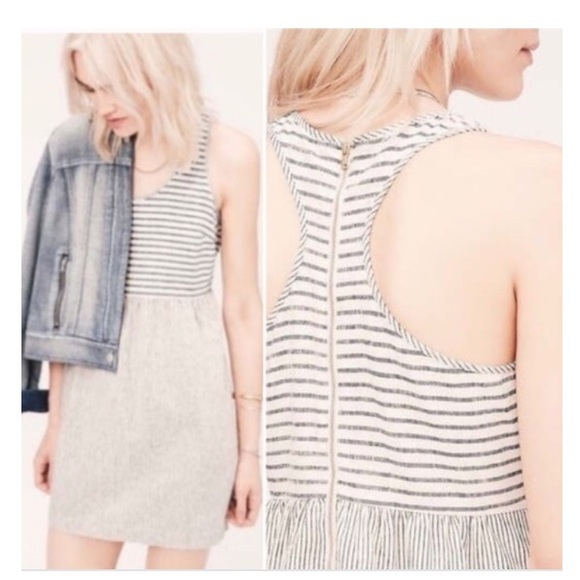 Lou & Grey Dresses & Skirts - Lou & Grey grey/cream racer back dress SIZE 6